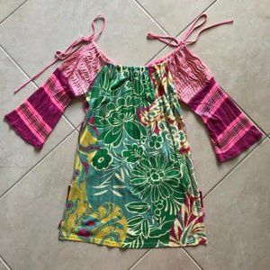 Vibrant Custo Floral Mini Dress